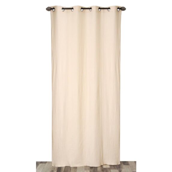 Rideau gaze de coton beige 130x240cm - DYLREV
