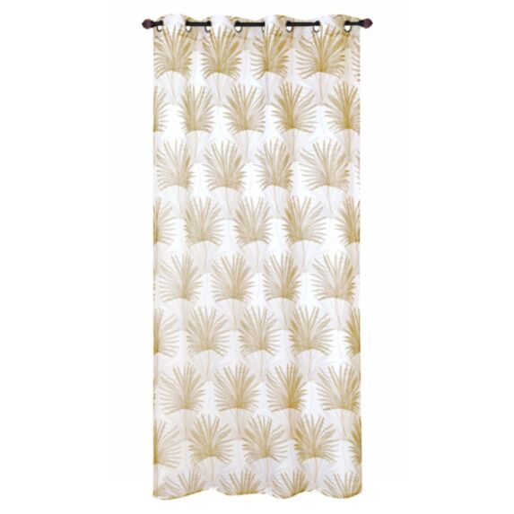 Voilage imprimé Palme Jaune 140x240cm - DYLREV