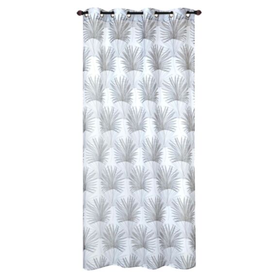 Voilage imprimé Palme gris 140x240cm - DYLREV