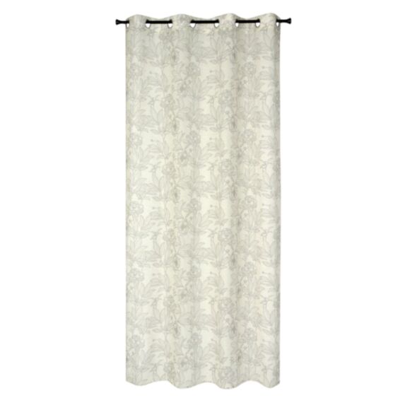Voilage Etamine imprimée 140x240cm beige - DYLREV