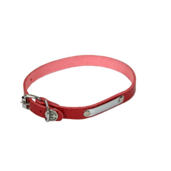 Collier rive 20/50 rouge cuir vachette
