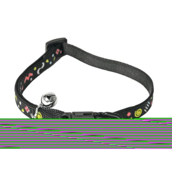 Collier nylon réglable chat noir