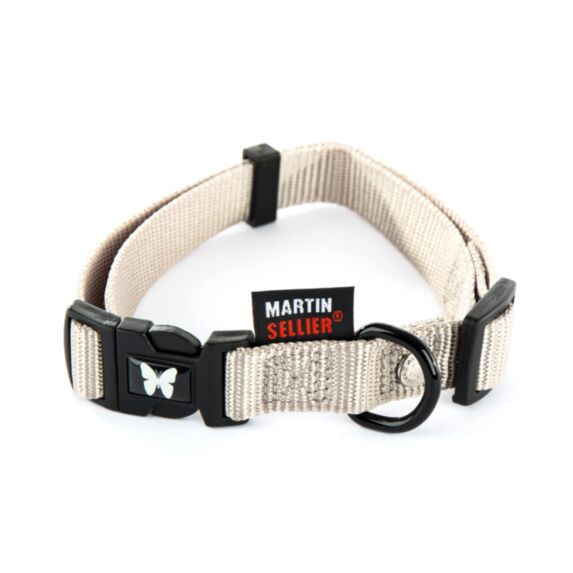 Collier nylon réglable 16/30-45 gris
