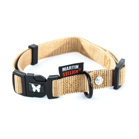 Collier nylon réglable 40-50/70 beige