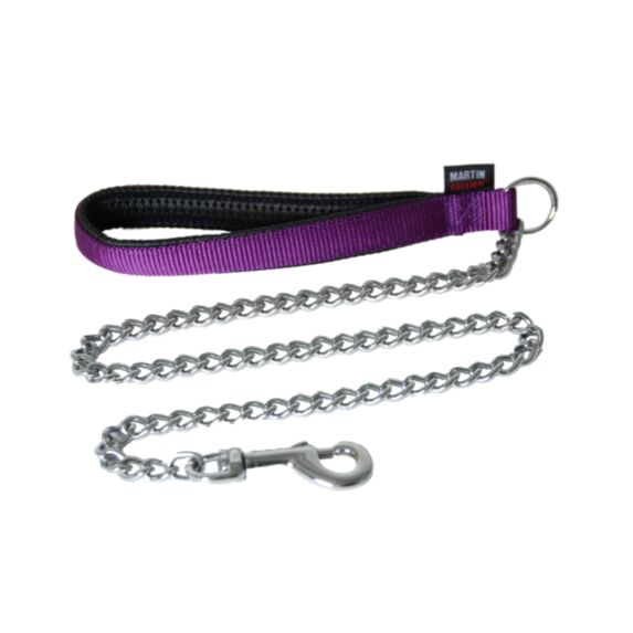 Laisse chaîne forte 25-100 mauve