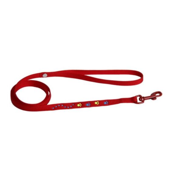 Laisse chat nylon 10/120 rouge
