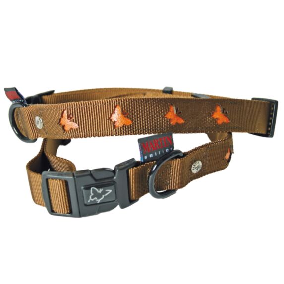 Collier 16-30/45 papillon orange