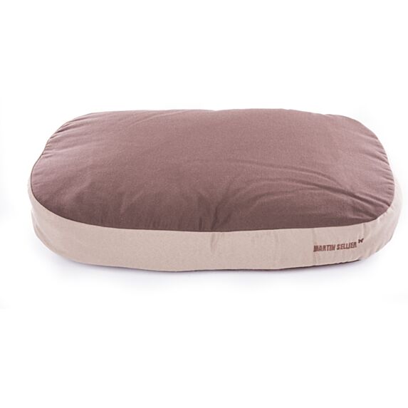 Coussin epais 60x43cm taupe/marron