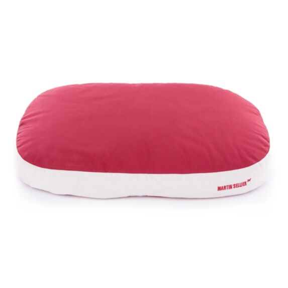 Coussin epais 60x43cm bordeaux/sable