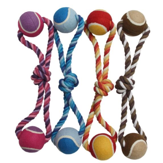 Corde+2 balles tennis 40cm