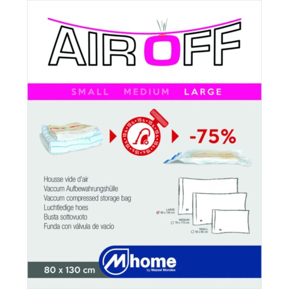 Housse de rangement sous vide Air Off 80 x 130 mm - MONDEX