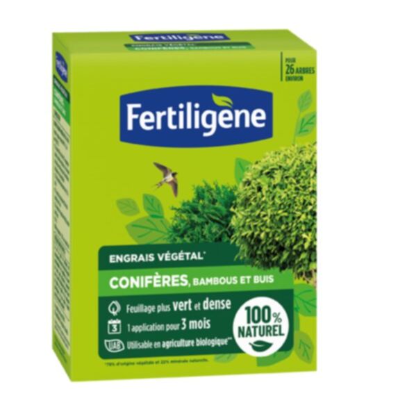 Engrais Végétal pour Conifères, Bambous et Buis UAB 650g - FERTILIGENE