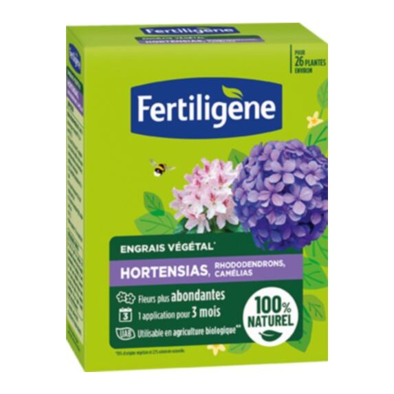 Engrais Végétal pour Hortensias, Rhododendrons et Camélias UAB 650g - FERTILIGENE