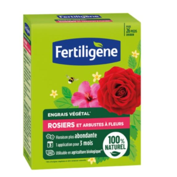 Engrais Végétal pour Rosiers et Arbustes à Fleurs UAB 650g - FERTILIGENE