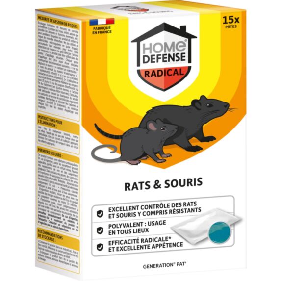 Pâtes Rats & Souris 150g - HOME DEFENSE