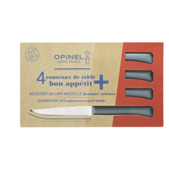 Boite de 4 Couteaux de table anthracite