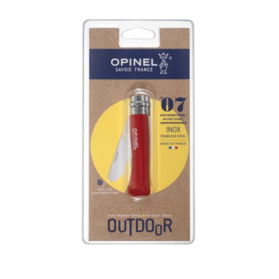 Couteau n°07 bout rond rouge