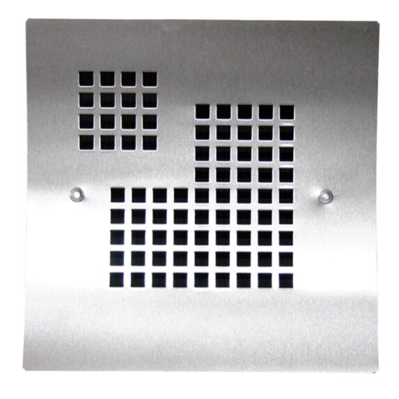 grille cheminée gamme epure 15x15 - inox brossé - AUTOGYRE