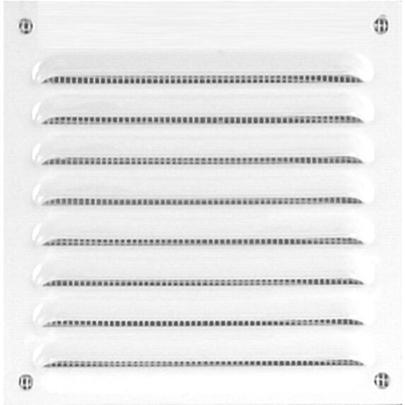 grille alu blanc 100x100mm - avec moustiquaire - AUTOGYRE