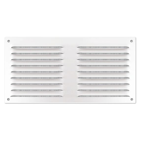 grille alu blanc 200x100mm - avec moustiquaire - AUTOGYRE