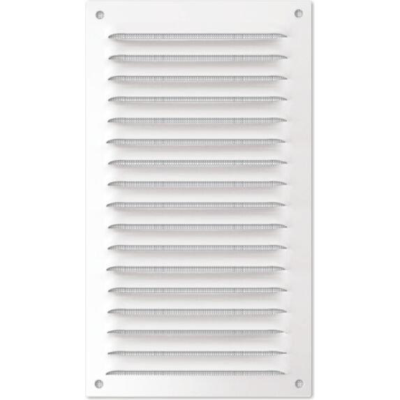 grille alu blanc 100x200mm - avec moustiquaire - AUTOGYRE