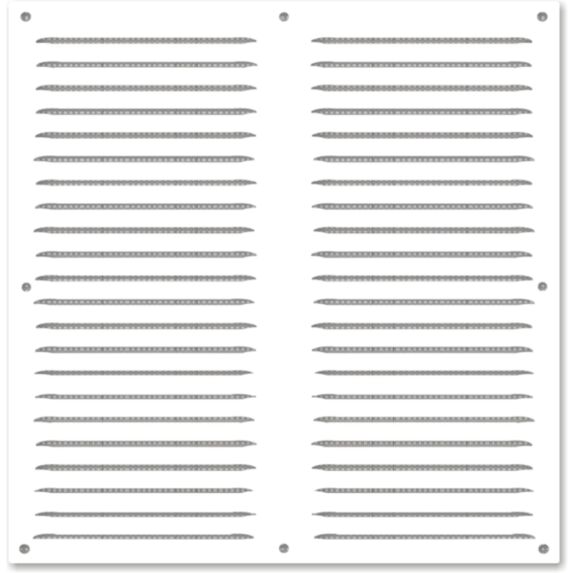 grille alu blanc 250x250mm - avec moustiquaire - AUTOGYRE