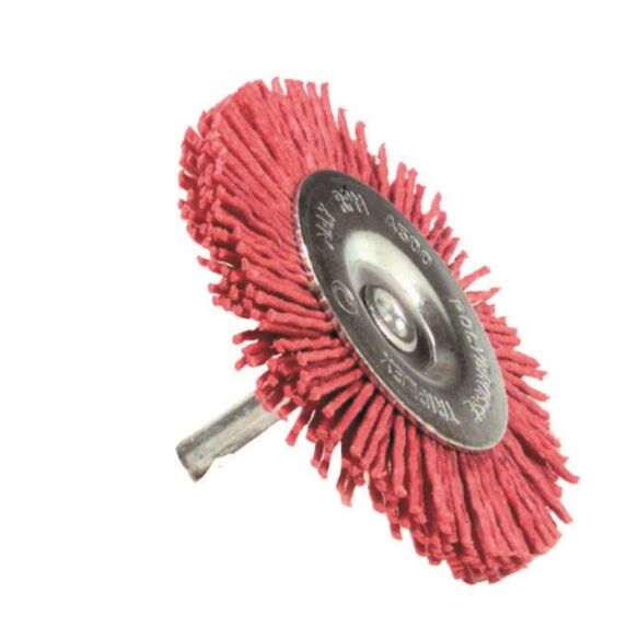 Brosse nylon abrasif rouge pour perceuse Ø 100 mm