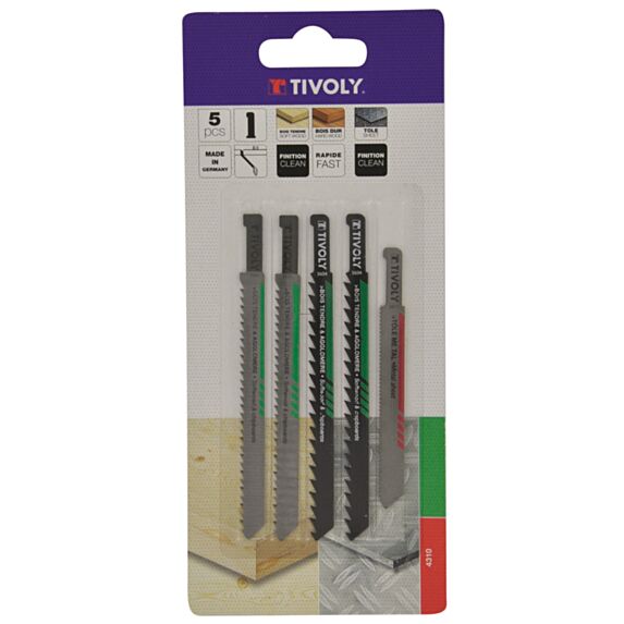 Coffret mixte scie sauteuse & sabre 5 lames peugeot