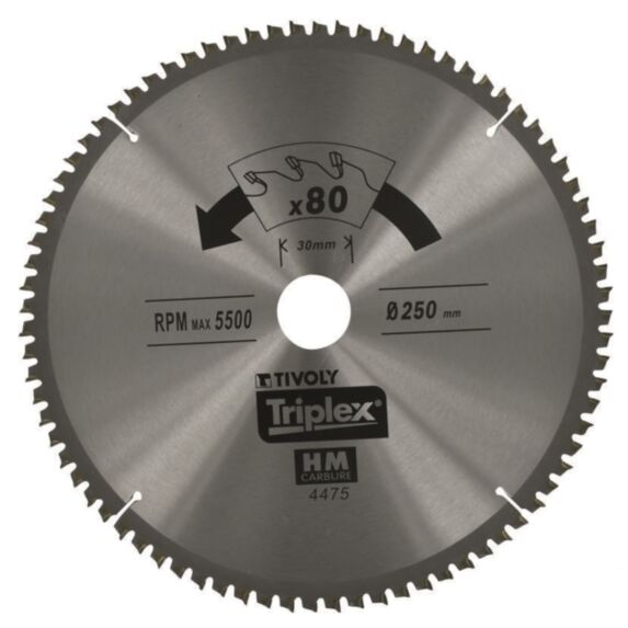 Lame scie circulaire - radiale ø254 al30 80dents