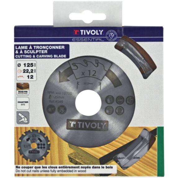 Disque à tronçonner pour bois Ø125 mm - TIVOLY