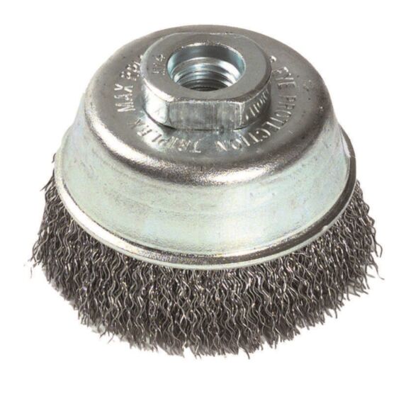 Brosse COUPE fil acier ondulé décapage du métal D 75- TRIPLEX