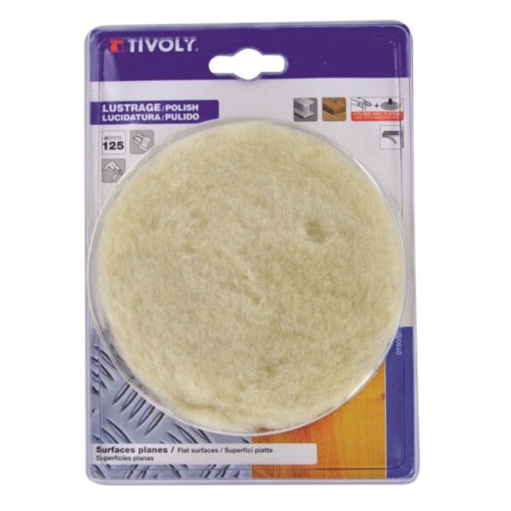 Disque coton à polir auto agrippant ø125mm