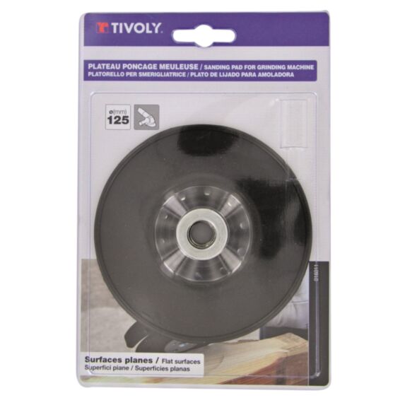 Plateau ponceur caoutchouc alésage m14 ø125mm