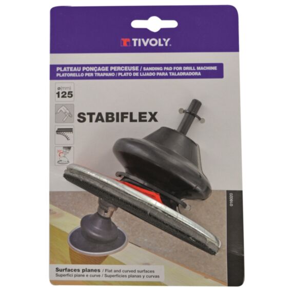 Plateau ponceur stabiflex axe de 6mm ø125mm