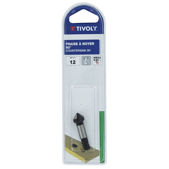 Fraise à noyer hcs 90° queue hexagonale ø19 l50