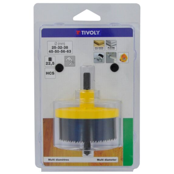 Scie cloche hcs multi-lames ø60-67-74 