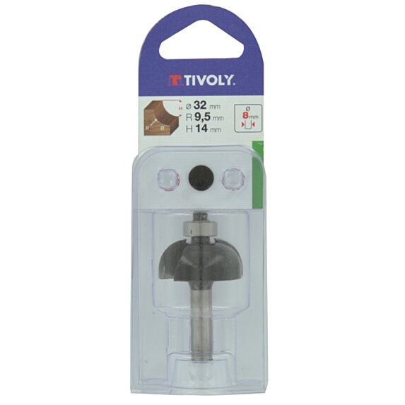 Fraise à gorge + guide ø 31.8mm - queue 8mm