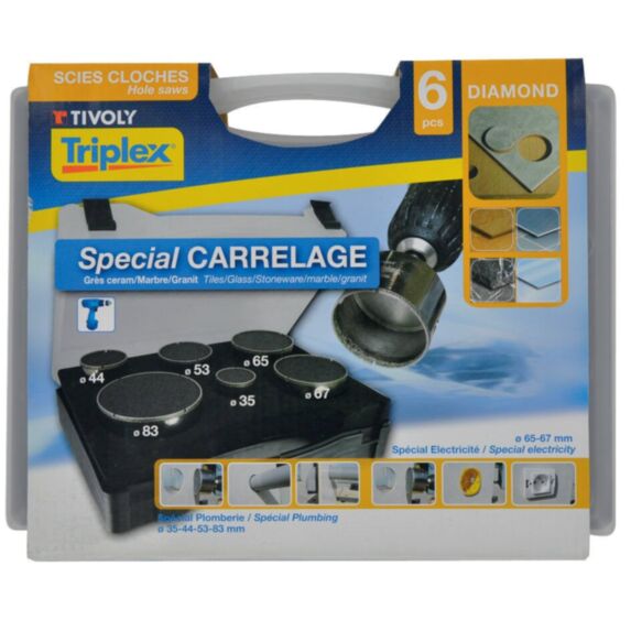 Coffret scie cloche diamant ø35-44-53-65-67-83