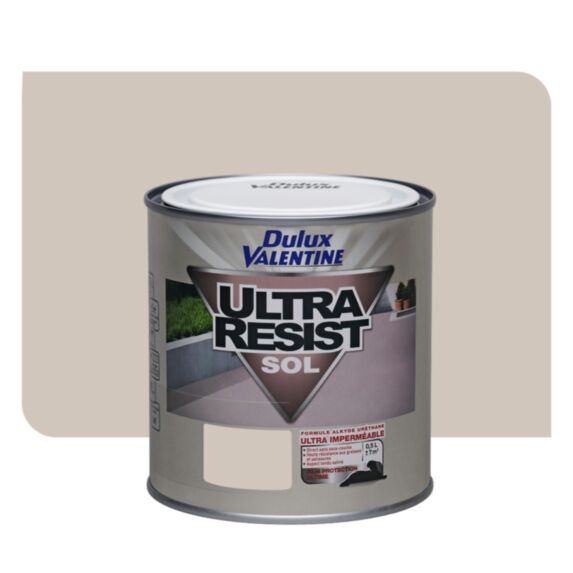 Peinture Sols Imperméable Ultra Resist Dulux Valentine Satin Gravier 0,5 L