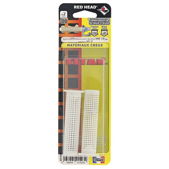 Lot de 2 tamis 16x130mm RED HEAD