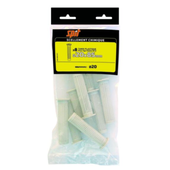 8 tamis plastiques Ø20x85mm - SPIT