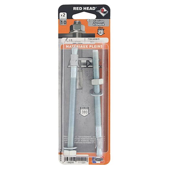 2 Chevilles ATX Ø10x140mm - RED HEAD