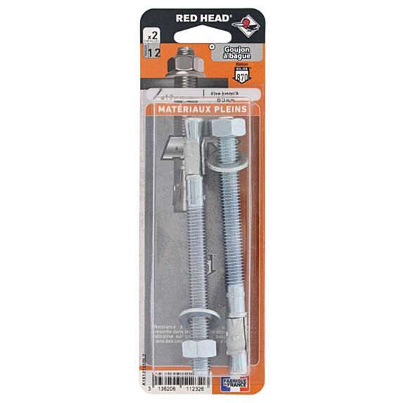 2 Chevilles ATX Ø12x140mm - RED HEAD