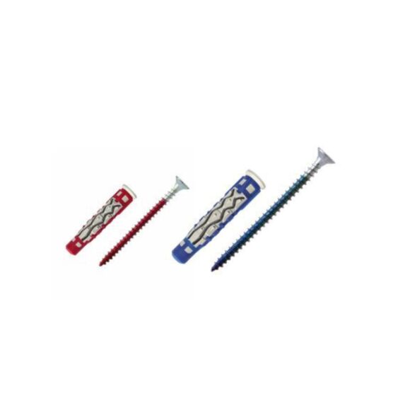 Doypack de 30 chevilles bi-matières D6 + TF D4 + D8 + TF D4,5 red head