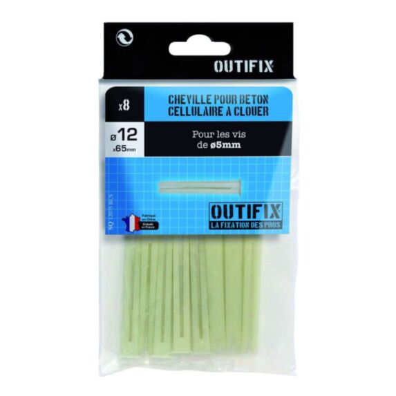 8 Chevilles Béton Cellulaire Ø12x65mm  - RED HEAD