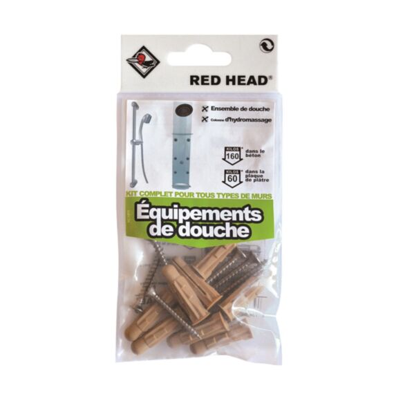 Kit chevilles pour installation équipement de douche ∅8 x L.32 mm - RED HEAD