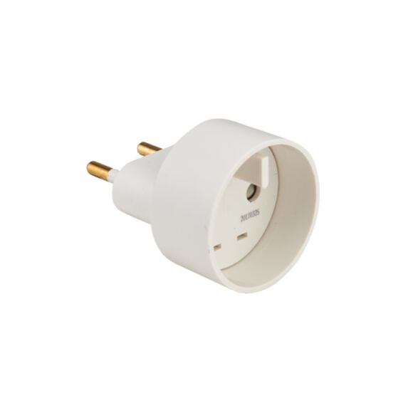Adaptateur univ eur 2p 4mm blanc - DEBFLEX