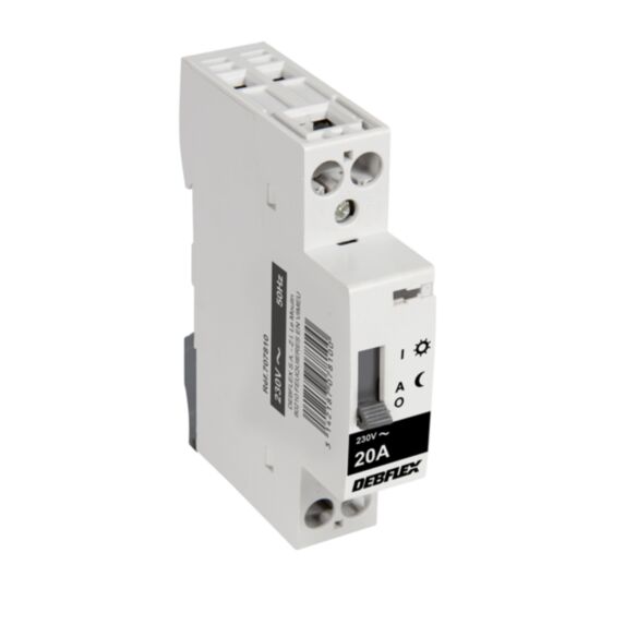 Contacteur Jour/nuit 20A 250V 1 module blanc - DEBFLEX