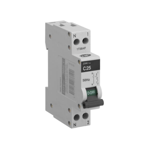 Disjoncteur phase + neutre 25 ampères blanc - DEBFLEX