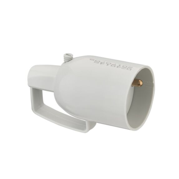 Fiche Femelle à Coiffe avec Anneau 2P+T 16A Sortie Droite Gris - DEBFLEX